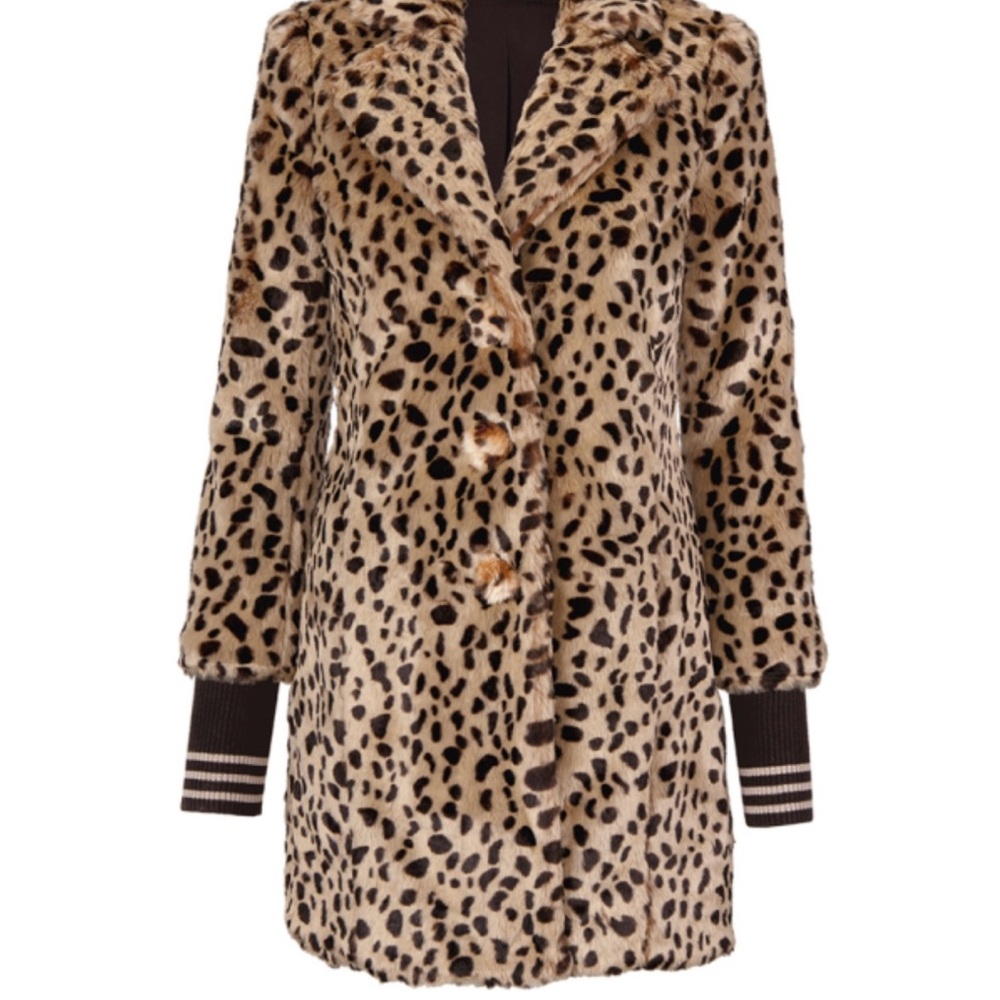 Chic Leopard Print Teddy Jacket